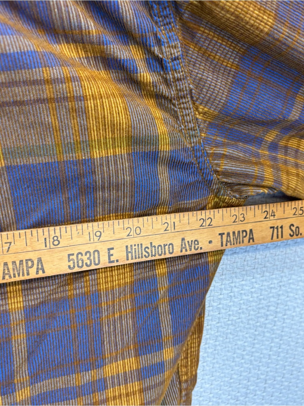 The Territory Ahead Corduroy Shirt Mens L Multi Plaid Button Down Cabin Boho Vtg - Picture 6 of 7